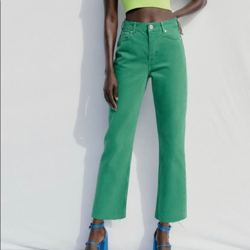 ZARA green jeans!!